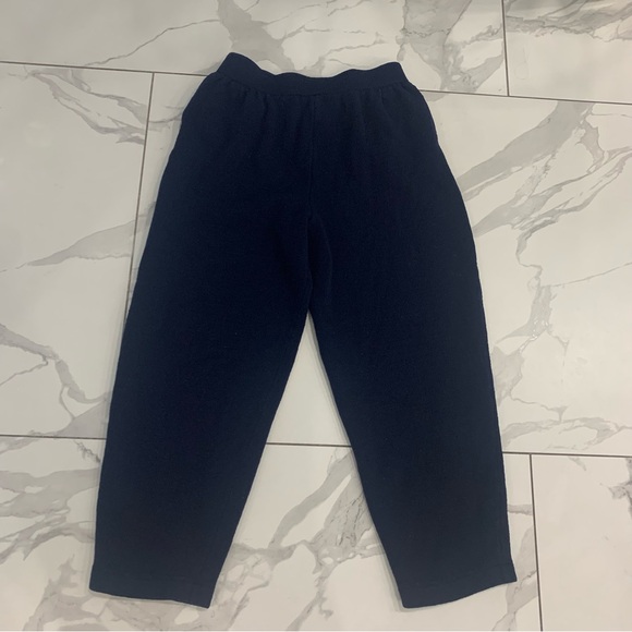 St. John Pants - St John By Marie Gray Santana Knit Pants Women 6 Blue Navy Pleated Wool Crop USA